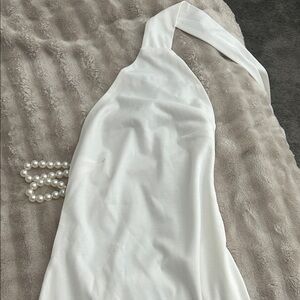 Chic White Halter Maxi Dress